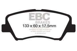 EBC 13+ Hyundai Elantra 1.8 Pastillas de freno delanteras Greenstuff
