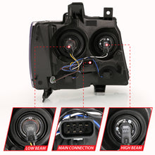 Cargar imagen en el visor de la galería, ANZO 2007-2014 Chevy TahOE Faro de cristal cromado ámbar (OE)