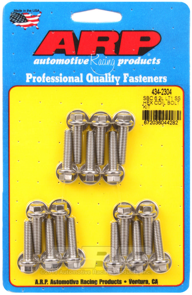 ARP Chevy LT1 6.2L Kit de pernos hexagonales de acero inoxidable para bobina de encendido