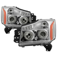 Cargar imagen en el visor de la galería, Xtune Nissan Titan 04-14 Projector Headlights LED Halo Chrome PRO-JH-NTI04-LED-C