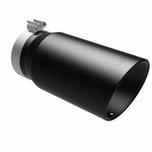 Cargar imagen en el visor de la galería, MagnaFlow Tip Stainless Black Coated Single Wall Round Single Outlet 6in Dia 5in Inlet 13in L
