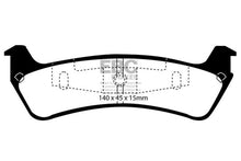 Cargar imagen en el visor de la galería, EBC 95-01 Ford Explorer 4.0 2WD Pastillas de freno traseras Yellowstuff
