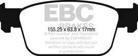 EBC 2017+ Audi A4 2.0L Turbo (B9) Pastillas de freno delanteras Redstuff