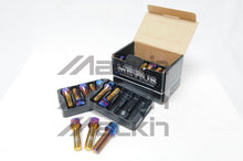 Cargar imagen en el visor de la galería, Wheel Mate Mevius Lug Bolt Set of 20 - Chrome Neon 12x1.50 40mm Ball 14mm RAD