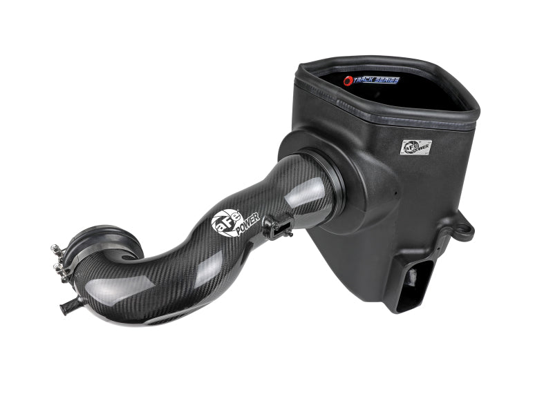 aFe 19-21 GM Trucks 5.3L/6.2L Track Series Sistema de admisión de aire frío de fibra de carbono con filtros Pro Dry S