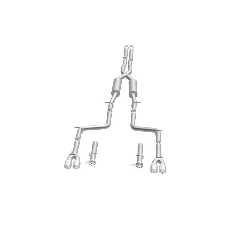 MagnaFlow Cat-Back, SS, 2.5 pulgadas, cuádruple trasero dividido con punta de 3.5 pulgadas 2015 Dodge Challenger R/T 5.7L
