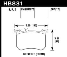 Cargar imagen en el visor de la galería, Hawk 13-17 Mercedes-Benz SL550 Performance Ceramic Street Front Brake Pads