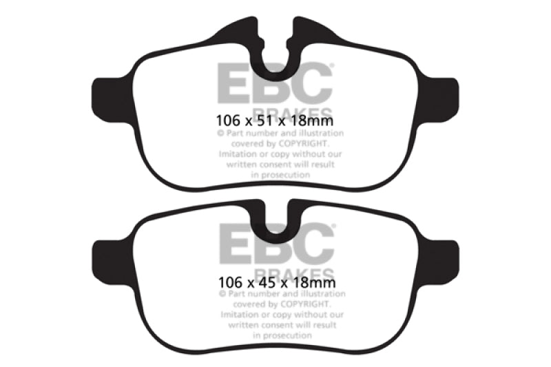 EBC 09+ BMW Z4 3.0 (E89) Pastillas de freno traseras Redstuff