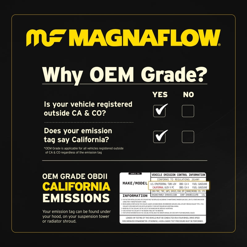 Magnaflow Conv DF 2017-2019 Hyundai Elantra L4 OEM Underbody Single (Not for Sale In California)