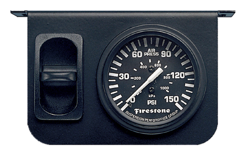 Panel de control neumático de nivelación ajustable de aire Firestone con calibre único 0-150 psi (WR17602149)