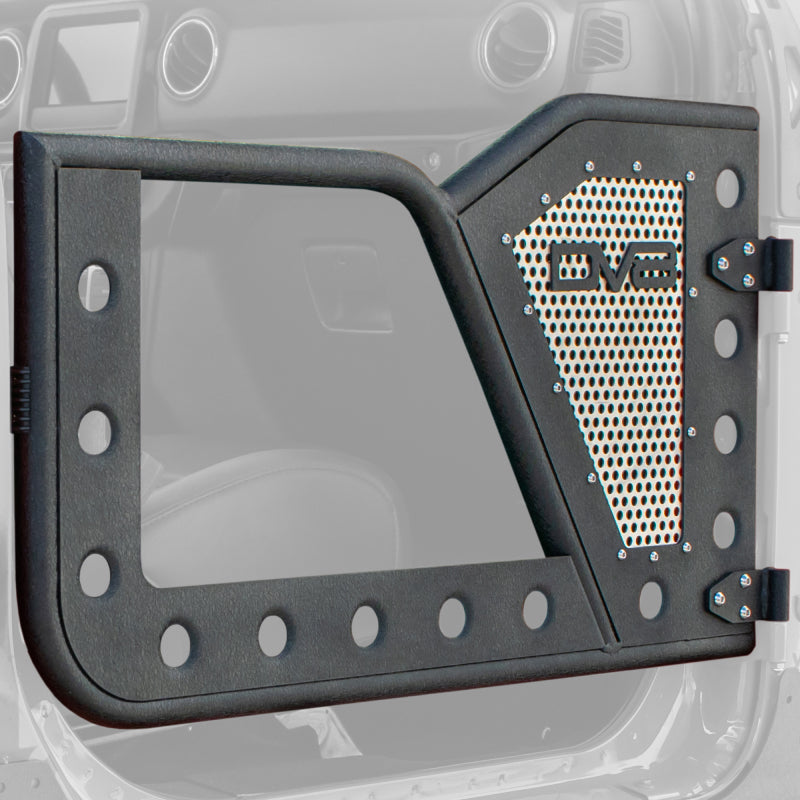 DV8 Offroad Jeep 18+ Wrangler JL / 20+ Gladiator JT Puertas traseras tipo roca con malla de aluminio perforada