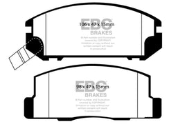 EBC 99-02 Toyota MR2 1.8 Pastillas de freno traseras Redstuff