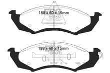 Cargar imagen en el visor de la galería, EBC 89-91 Ford Thunderbird 3.8 Greenstuff Front Brake Pads