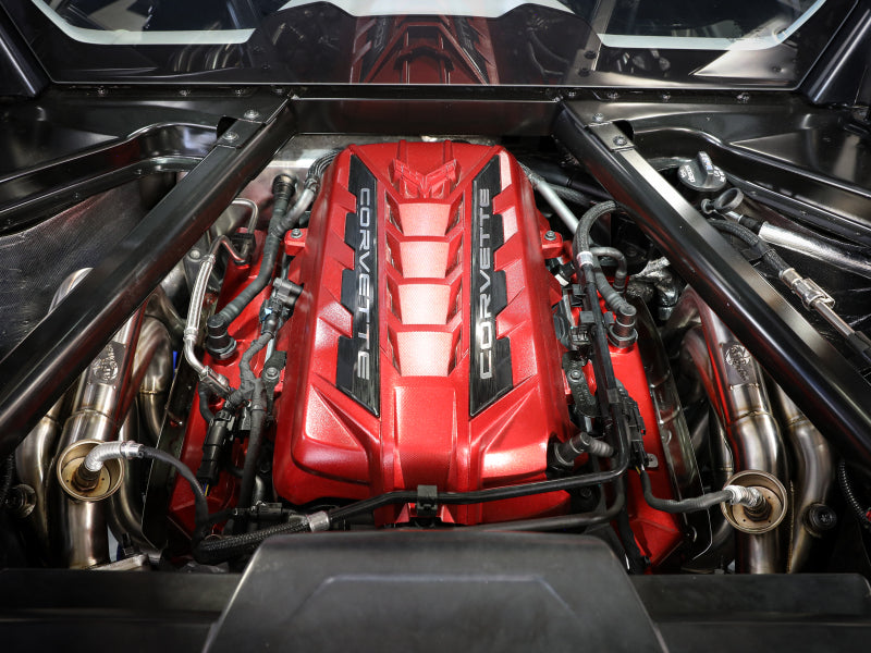 Cabezal aFe Twisted 304SS 2020 Chevy Corvette (C8) 6.2L V8 - Cepillado