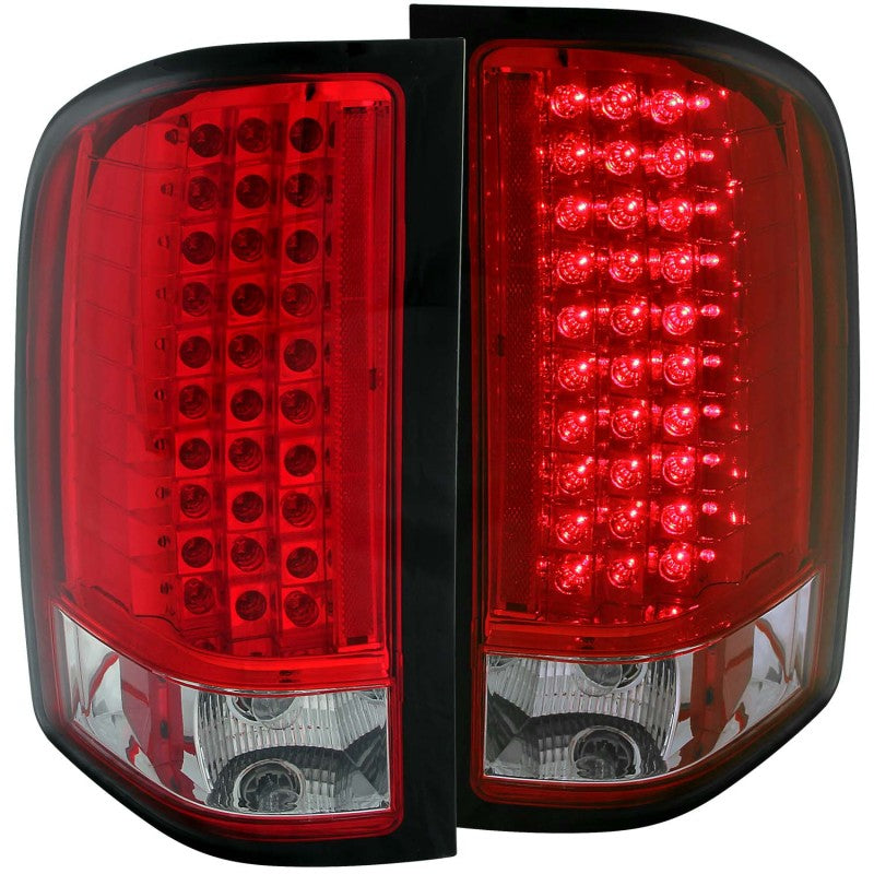 ANZO 2007-2013 Chevrolet Silverado 1500 luces traseras LED rojo/transparente