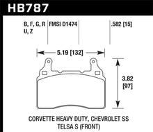 Cargar imagen en el visor de la galería, Pastillas de freno delanteras Hawk 15-17 Chevy Corvette Z51 DTC-60 Race