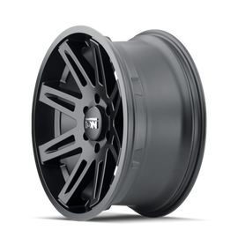 Rueda negra mate ION tipo 142 17x9 / 6x139,7 BP / -12 mm de compensación / buje de 106 mm