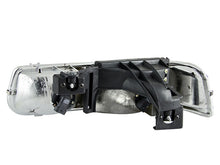 Cargar imagen en el visor de la galería, ANZO 1999-2002 Chevrolet Silverado 1500 Faros delanteros de cristal, color negro