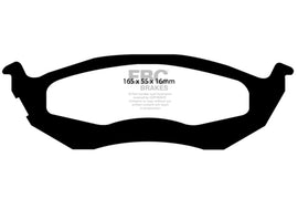 EBC 01-02 Chrysler Prowler 3.5 Pastillas de freno traseras Greenstuff
