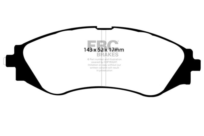 EBC 99-02 Daewoo Lanos 1.6 Chasis 447434 Pastillas de freno delanteras Yellowstuff