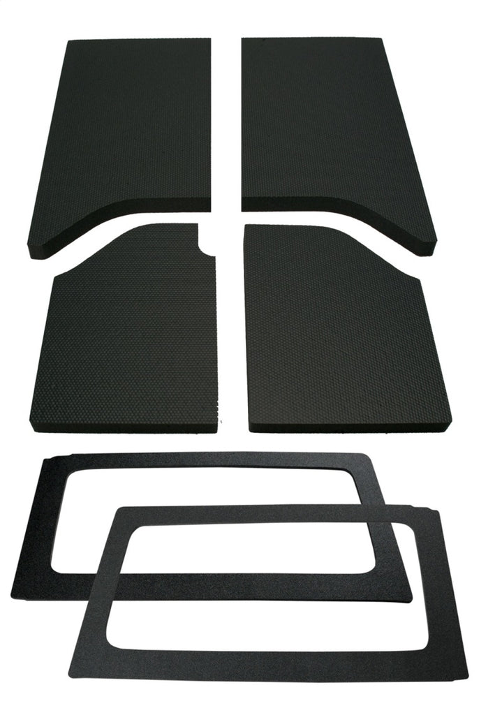 DEI 11-18 Jeep Wrangler JK Kit completo de tapete para techo de 2 puertas - 6 piezas - Negro