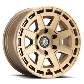 ICON Compass 17x8.5 5x5 -6mm Offset 4.5in BS Rueda de latón satinado