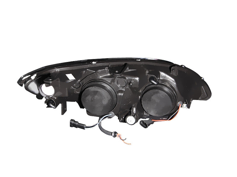 ANZO 2004-2005 Honda Civic Proyector Faros delanteros con Halo Negro