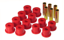 Cargar imagen en el visor de la galería, Prothane GM Rear Spring &amp; Shackle Bushings (w/ 1.5in OD Frame Shackle Bush) - Red