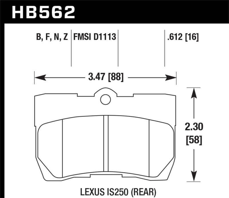 Hawk 06-13 Lexus IS250/IS350 HPS 5.0 Pastillas de freno traseras de calle
