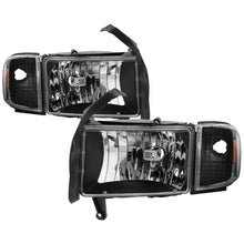 Cargar imagen en el visor de la galería, xTune Dodge Ram 1500 94-01 OEM Style Headlights w/ Corner Lamps - Black OEM HD-JH-DR94-SET-BK