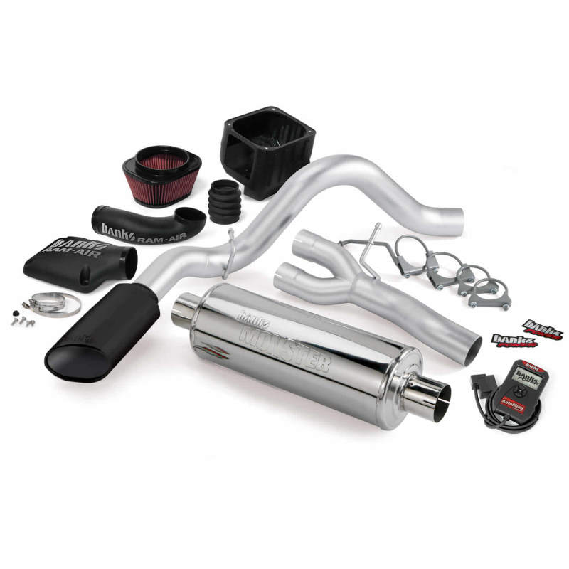 Banks Power 10 Chevy 5.3L ECSB FFV Stinger System - Escape de salida lateral única SS con punta negra