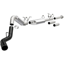 Cargar imagen en el visor de la galería, MagnaFlow 11-19 GM 2500/3500 6.0L 4in Single Passenger Side Rear Exit Cat-Back Exhaust w/Black Tips