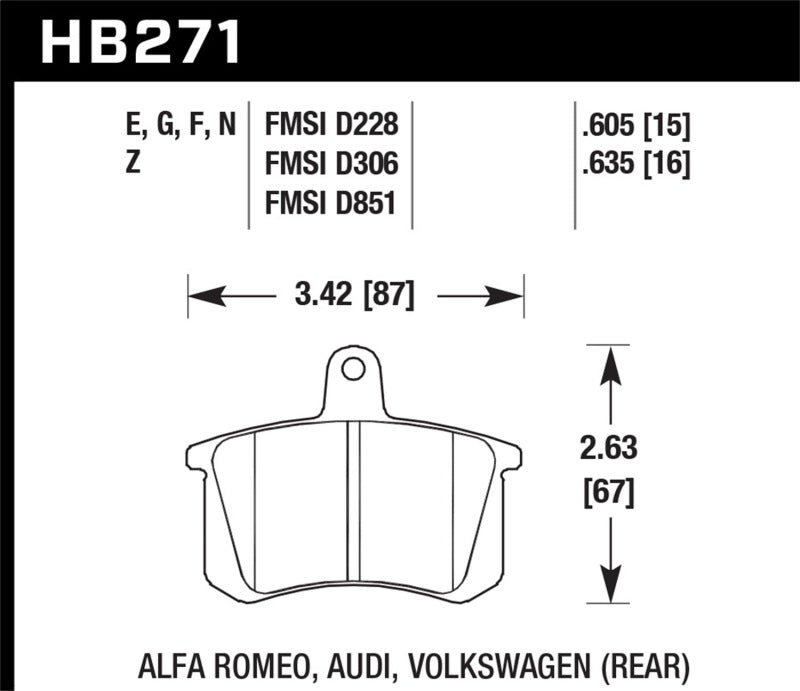 Pastillas de freno Hawk HP+ Street