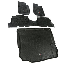 Load image into Gallery viewer, Rugged Ridge Floor Liner Front/Rear/Cargo Black 2011-2018 Jeep Wrangler Unlimited JK 4 Dr