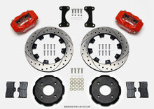 Cargar imagen en el visor de la galería, Wilwood Forged Dynalite Front Hat Kit 12.19in Drilled Red 2002 Mitsubishi Lancer