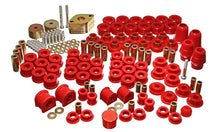 Cargar imagen en el visor de la galería, Suspensión energética 07-11 Jeep JK 4dr Juego de bujes maestros Hyper-Flex rojos