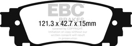 EBC 2017+ Toyota C-HR 2.0L Pastillas de freno traseras Greenstuff