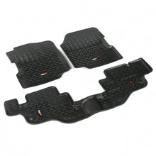 Cargar imagen en el visor de la galería, Rugged Ridge Floor Liner Front/Rear Black 1976-1986 Jeep CJ-7 / Jeep Wrangler 87-95 / YJ