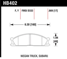 Cargar imagen en el visor de la galería, Hawk 87-05 Nissan Pathfinder (varios) / 86-97 PickUp D21 (varios) Pastillas de freno delanteras HPS Street