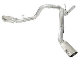 aFe MACHForce XP Escape Aluminizado Dual Split DPF Back 11-15 GM Diesel Truck V8-6.6L (td) (punta pol)