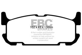 EBC 04-05 Mazda Miata MX5 1.8 (Suspensión deportiva) Pastillas de freno traseras Greenstuff