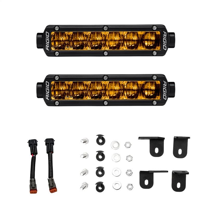 Rigid Industries 2022+ Toyota Tundra Kit de luces antiniebla amarillas selectivas serie SR de 6 pulgadas