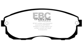 EBC 99-01 Infiniti G20 2.0 Pastillas de freno delanteras Yellowstuff