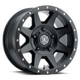 ICON Rebound 18x9 5x150 25 mm Offset 6 pulgadas BS 110,1 mm de diámetro Rueda negra satinada
