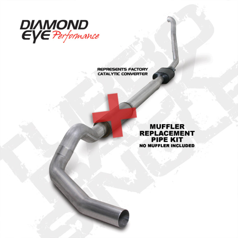 KIT Diamond Eye 5 pulgadas TB MFLR RPLCMENT TUBO SGL ALUM 94-97 5 7 3L F250/F350 PWRSTROKE NFS W CARB STDS