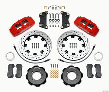 Cargar imagen en el visor de la galería, Wilwood Dynapro 6 Front Hat Kit 12.19in Drilled Red 2012 Fiat 500 w/ Lines