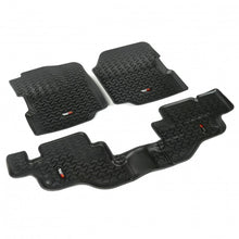 Cargar imagen en el visor de la galería, Rugged Ridge Floor Liner Front/Rear Black 1976-1986 Jeep CJ-7 / Jeep Wrangler 87-95 / YJ