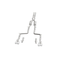 Cargar imagen en el visor de la galería, MagnaFlow Cat-Back, SS, 2.5 pulgadas, cuádruple trasero dividido con punta de 3.5 pulgadas 2015 Dodge Challenger 3.6L V6