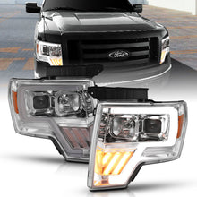 Cargar imagen en el visor de la galería, ANZO 2009-2014 Ford F-150 proyector faro cromado ámbar