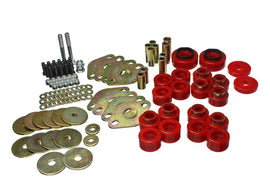 Energy Suspensión 18-20 Jeep Wrangler JL Juego de montaje en carrocería con herrajes - Rojo
